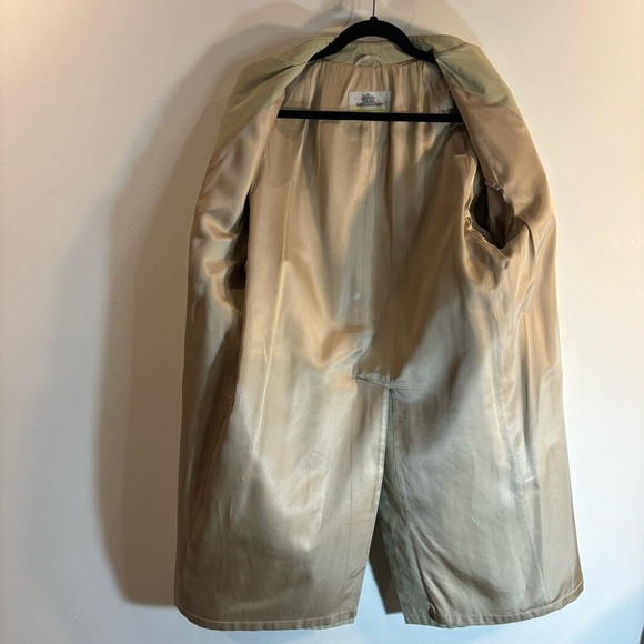 AQUASCUTUM Sz L (estimated) Aqua 5 Trench Coat Classic Cut Back Slit Buttons - Picture 11 of 12